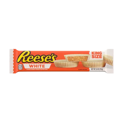 REESE’S White Creme King Size Peanut Butter Cups 79g (18 Per Outer)