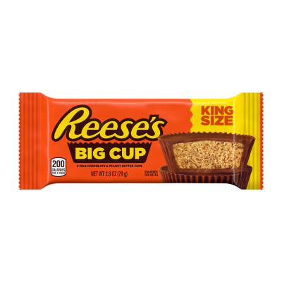 REESE’S Big Cup Milk Chocolate King Size Peanut Butter Cups 79g (16 Per Outer)
