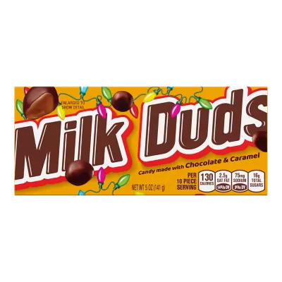 Hershey’s MILK DUDS Holiday Chocolate and Caramel Candy 141g (12 Per Outer)