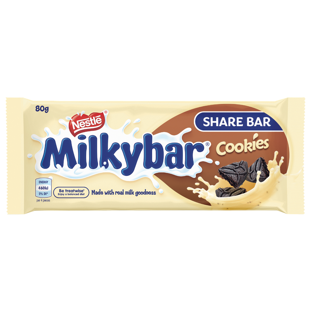 Nestle Milkybar Cookies Share Bar 80g (24 Per Outer)