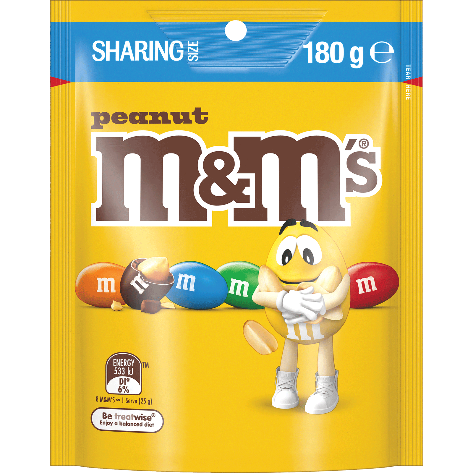 M&M Peanut Chocolate 180g (1 Per Outer)
