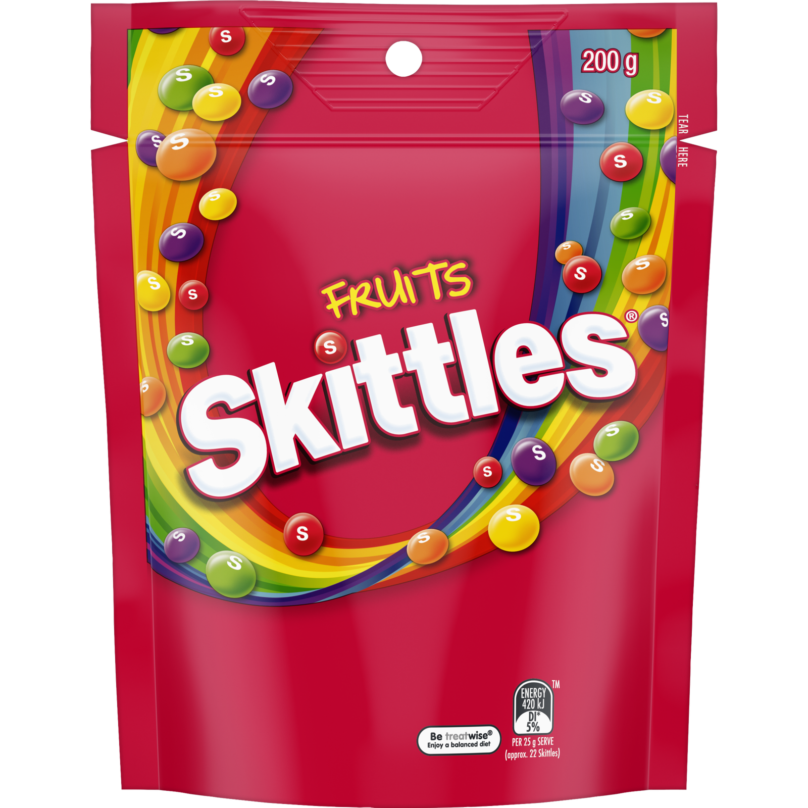 Skittles Fruits Peg Bag 200g (1 Per Outer)