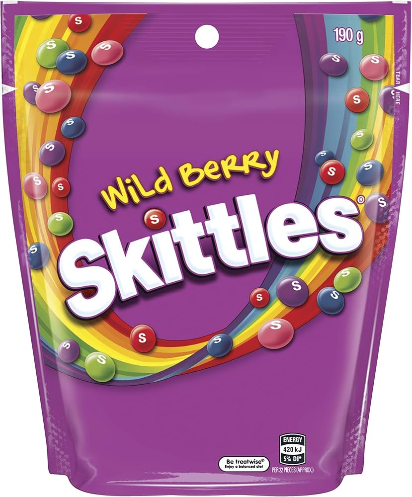 Skittles Wild Berry Peg Bag 136g (1 Per Outer)