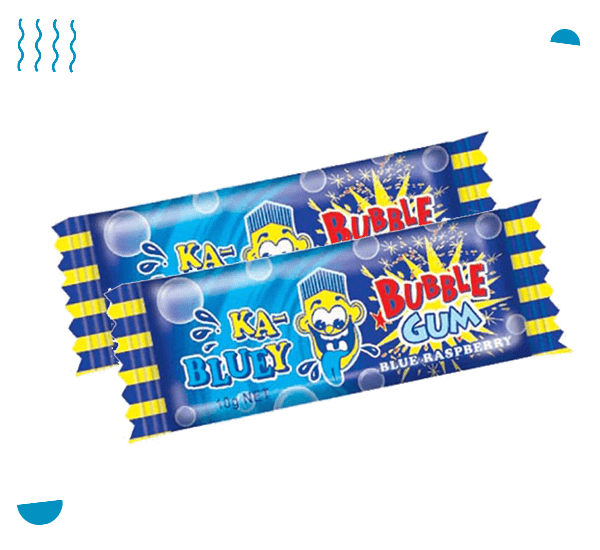 Ka Bluey Blue Bubble Gum 9g Bag (200 Per Outer)