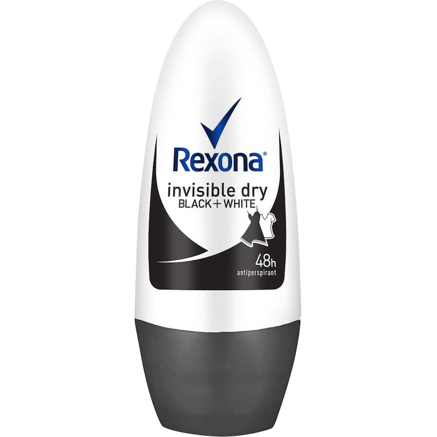 Rexona Womens Roll On Invisible Dry Black + White (6 Per Outer)