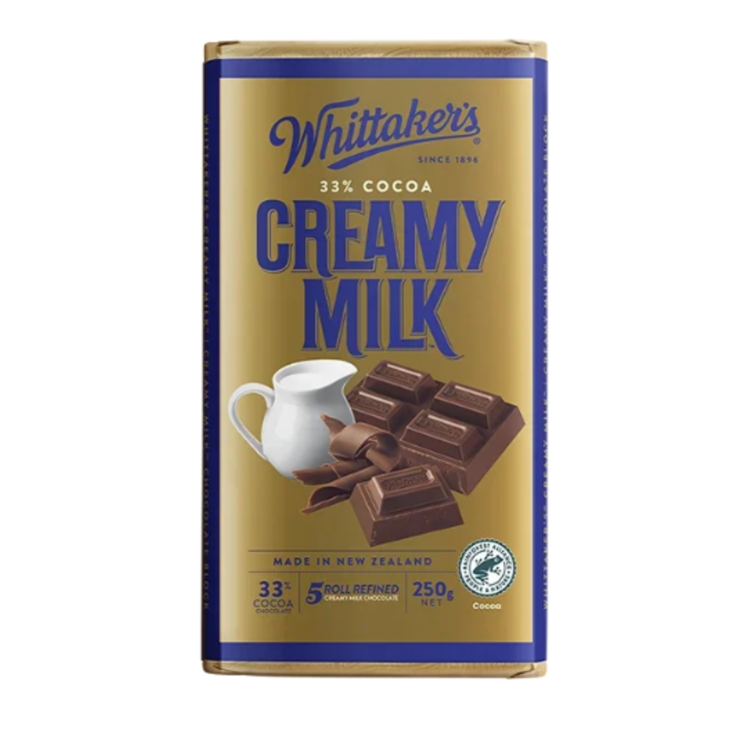 Whittakers Block Creamy Milk 250g (12 Per Outer)