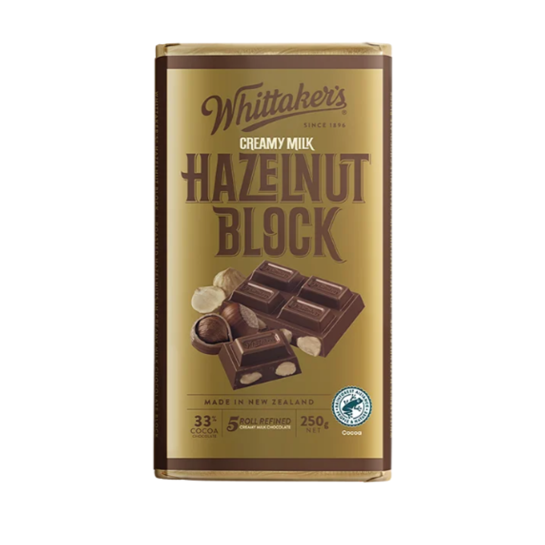 Whittakers Hazelnut Block 250g (12 Per Outer)