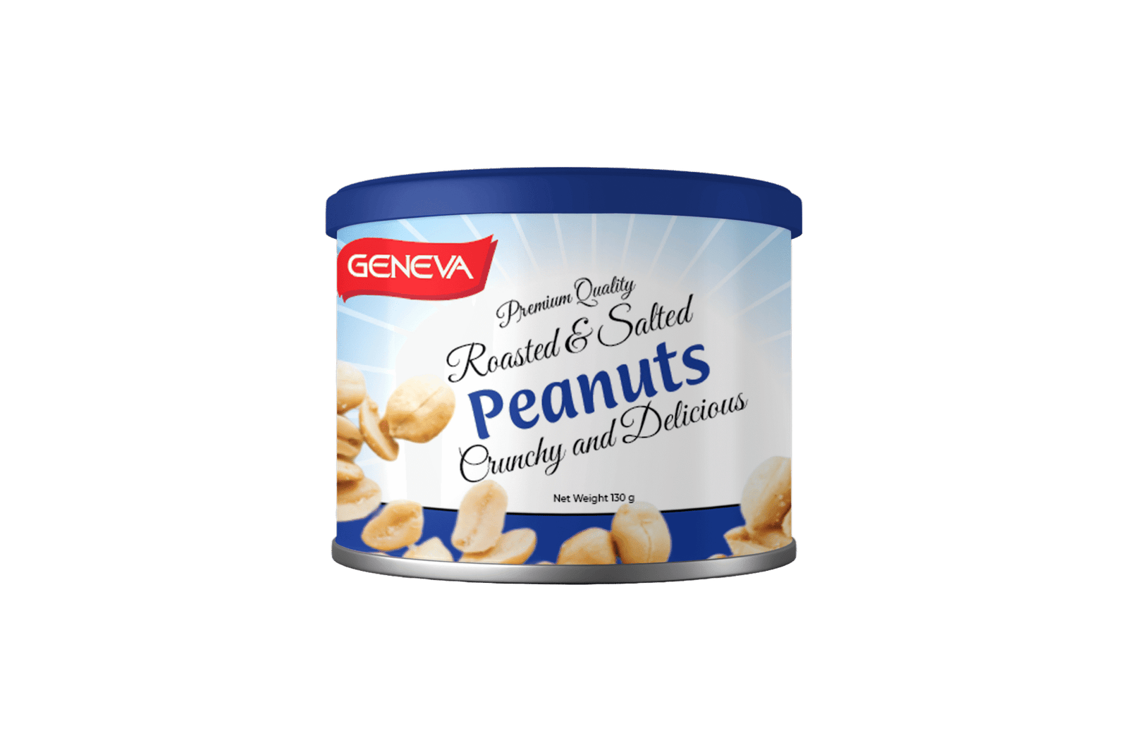 Geneva Roasted and Salty Peanuts Crunchy and Delicious 130g (24 Per Outer)