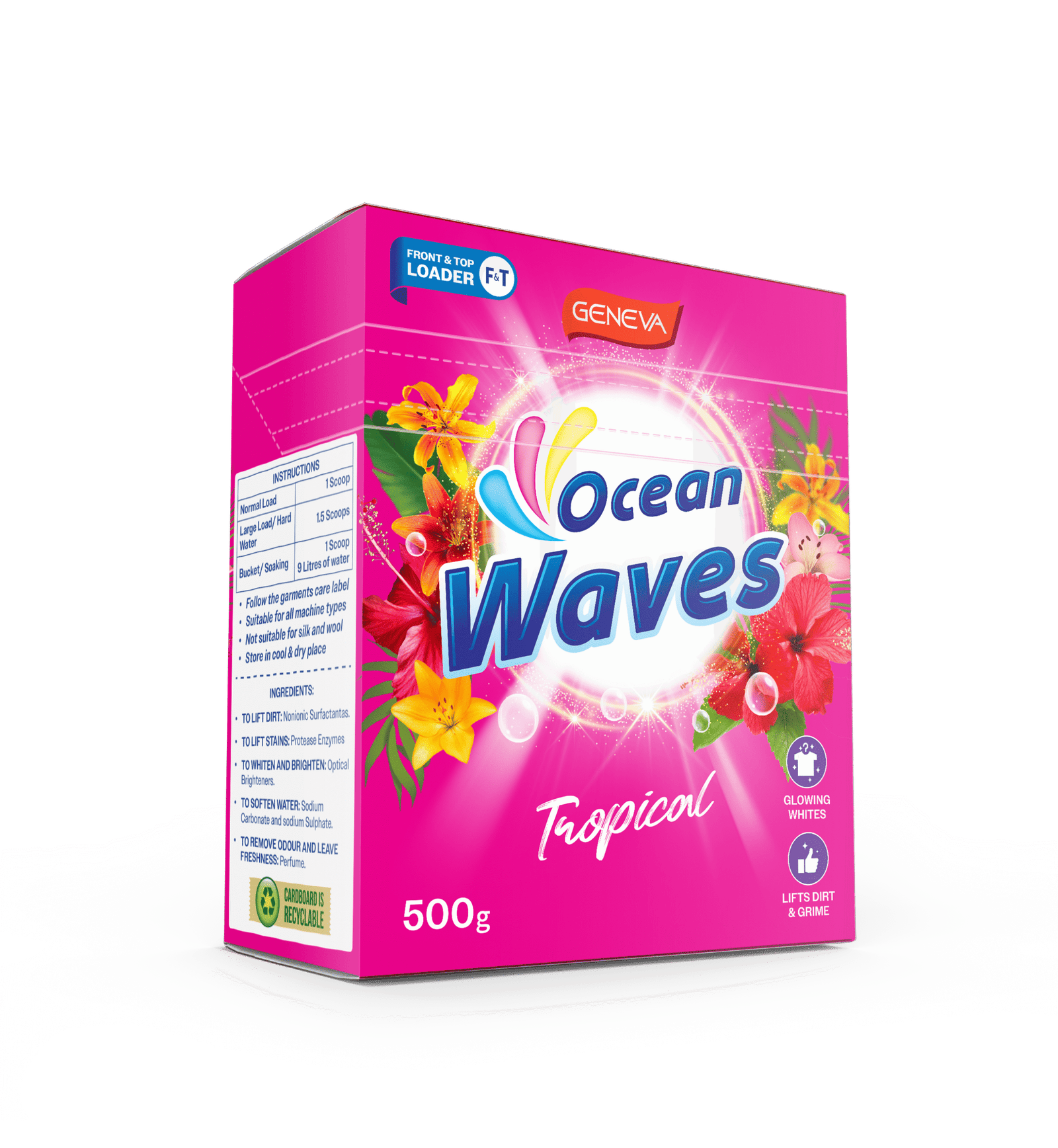 Geneva Ocean Waves Tropical 500g Laundry Powder (20 Per Outer)