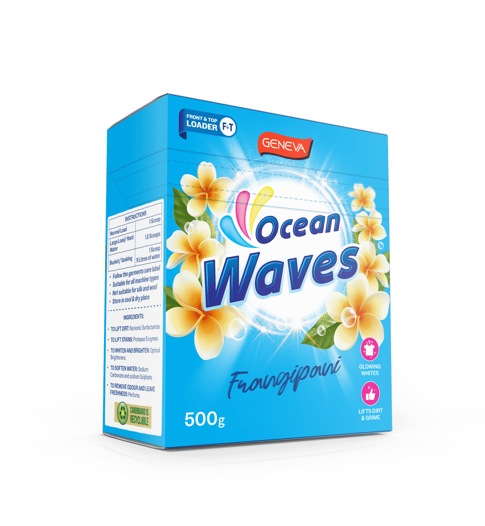 Geneva Ocean Waves Frangipani 500g Laundry Powder (20 Per Outer)