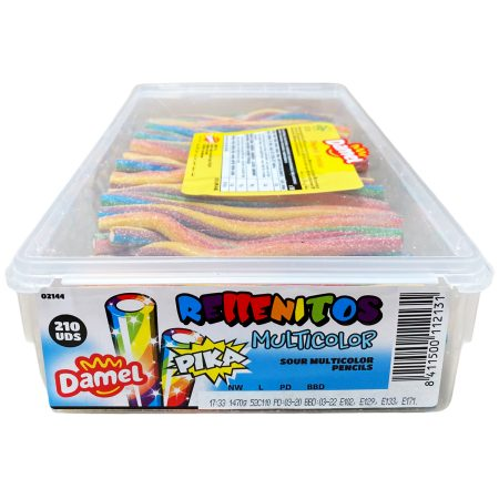 Damel Sour Rainbow Pipes 210 Pieces (1 Per Outer)