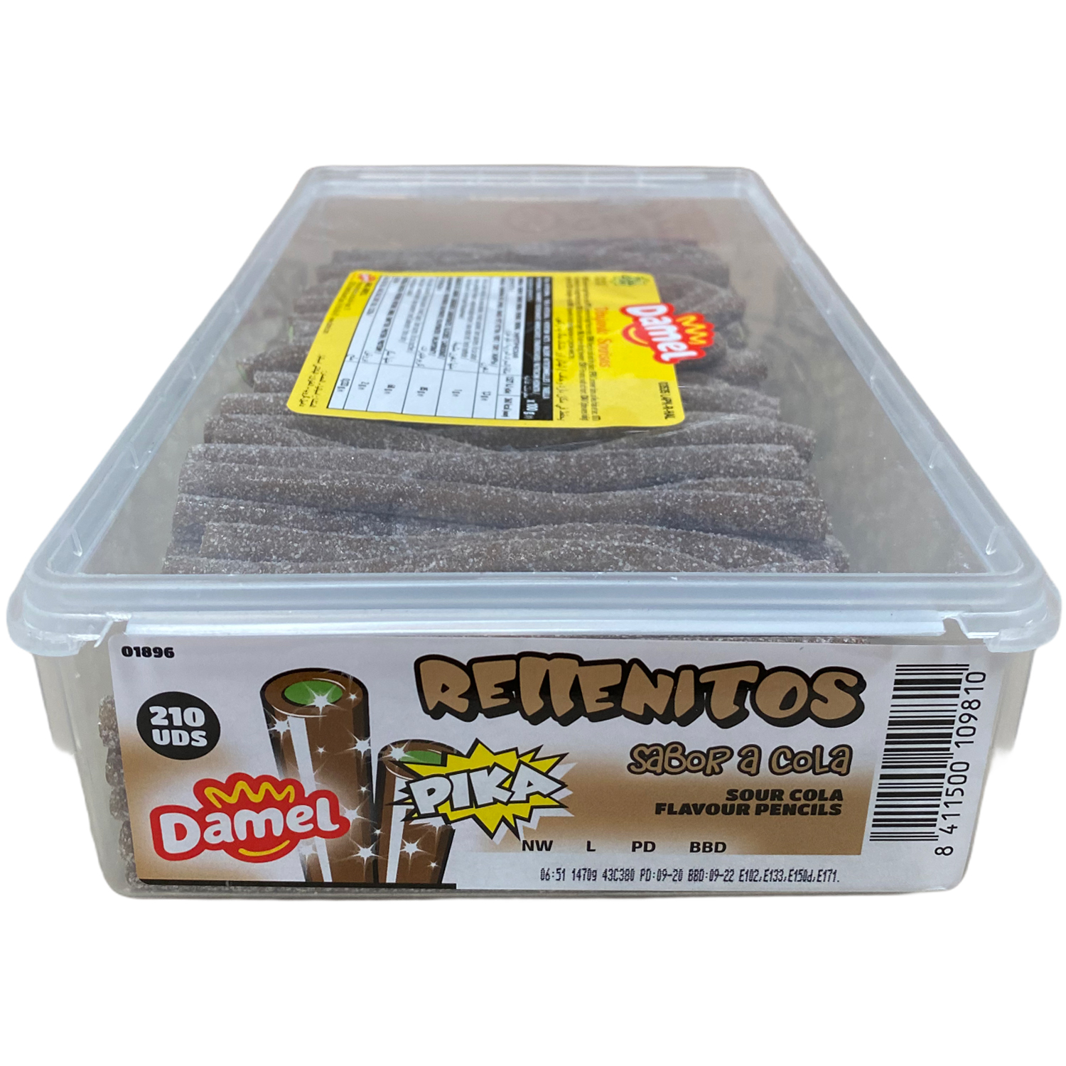 Damel Sour Cola Pipes 210 Pieces (1 Per Outer)