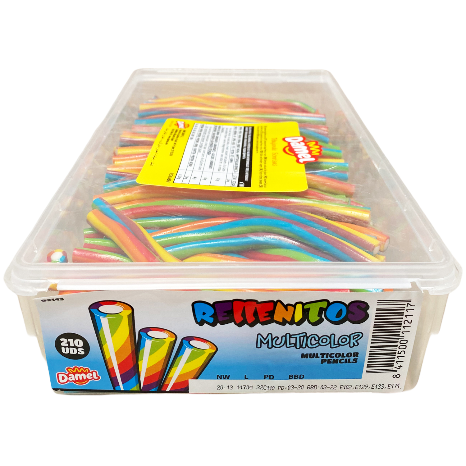 Damel Rainbow Pipes 210 Pieces (1 Per Outer)