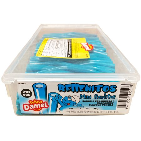 Damel Blue Raspberry Pipes 210 Pieces (1 Per Outer)
