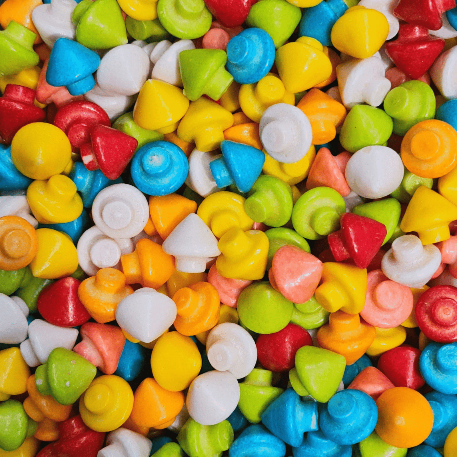 Assorted Spinning Tops Bubble Gum 80pcs (16 Per Outer)