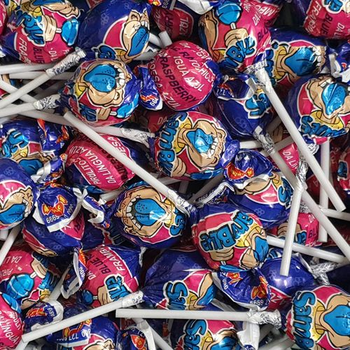 Sam Blue Raspberry Lollipops 200pcs (1 Per Outer)