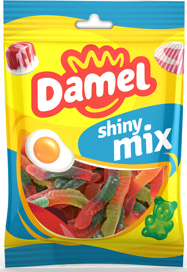 Damel Shiny Mix Oiled Worms 80g (12 Per Outer)