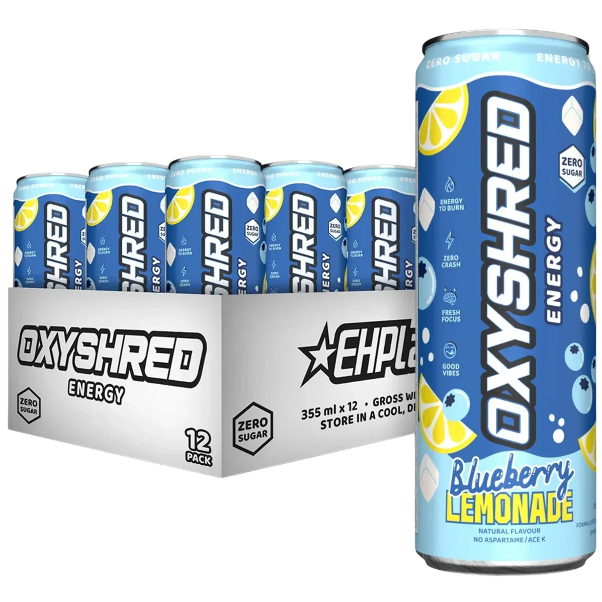 EHP LABS OXYSHRED ULTRA ENERGY BLUEBERRY LEMONADE (12 Per Outer)