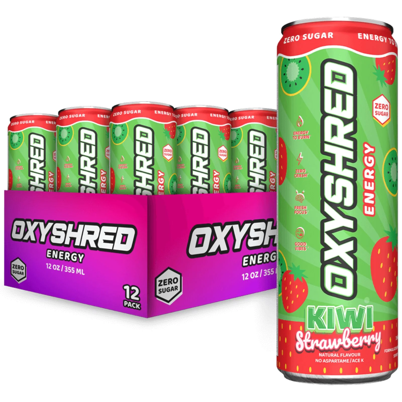 EHP LABS OXYSHRED ULTRA ENERGY KIWI STRAWBERRY (12 Per Outer)