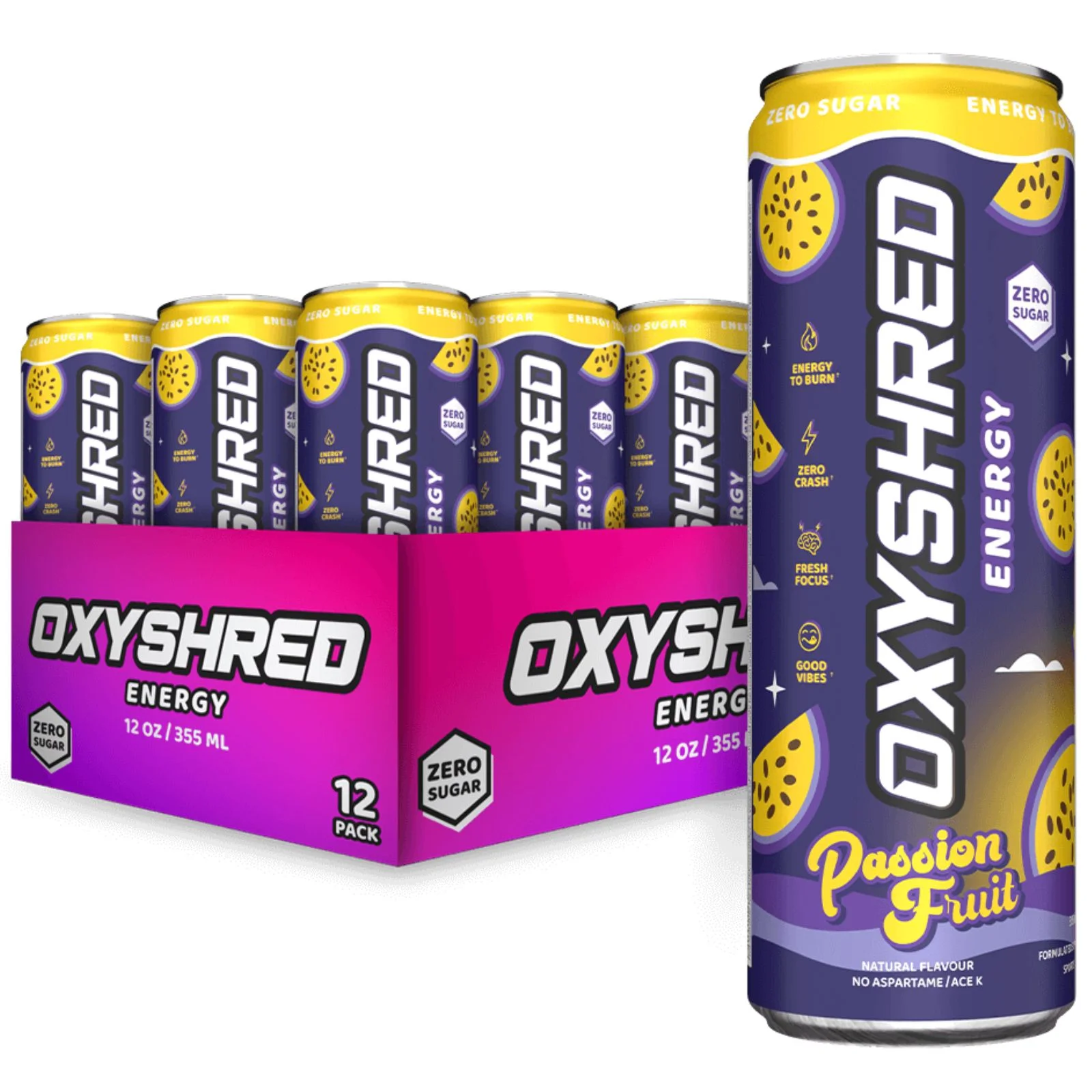 EHP LABS OXYSHRED ULTRA ENERGY Passionfruit (12 Per Outer)