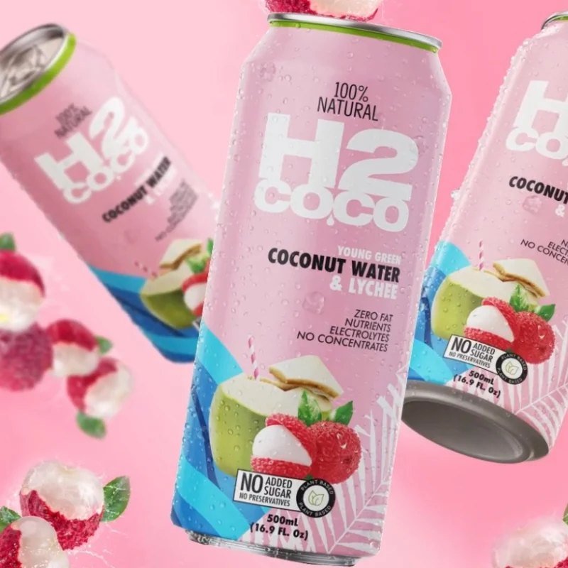 H2 COCO COCONUT WATER & LYCHEE 500ml 12units