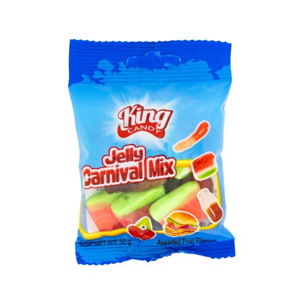 KING CANDY JELLY CARNIVAL MIX 50g 24units