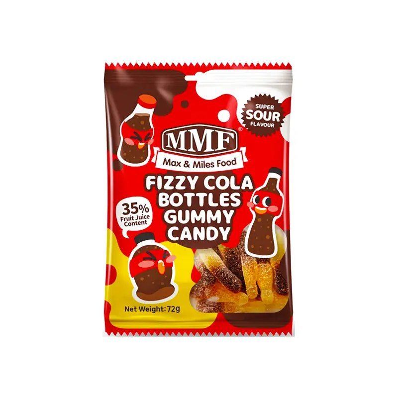 KING CANDY FIZZY COLA BOTTLES 50g 24units