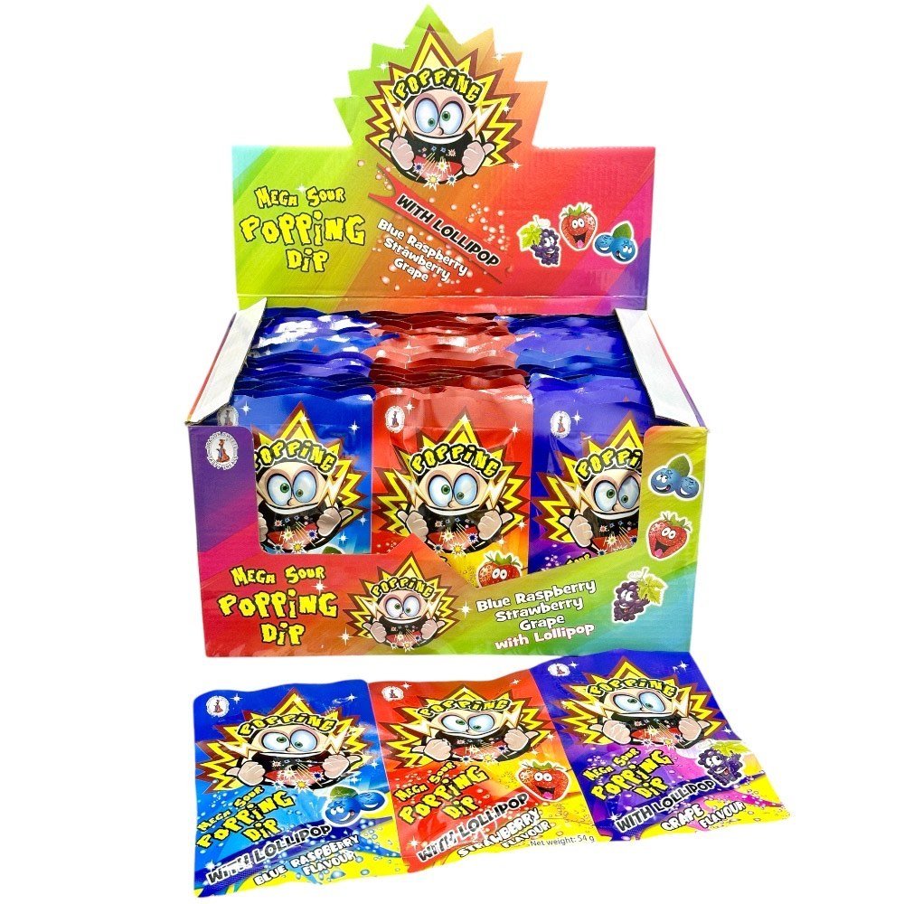 DUT MEGA SOUR POPPING DIP 54g 24units