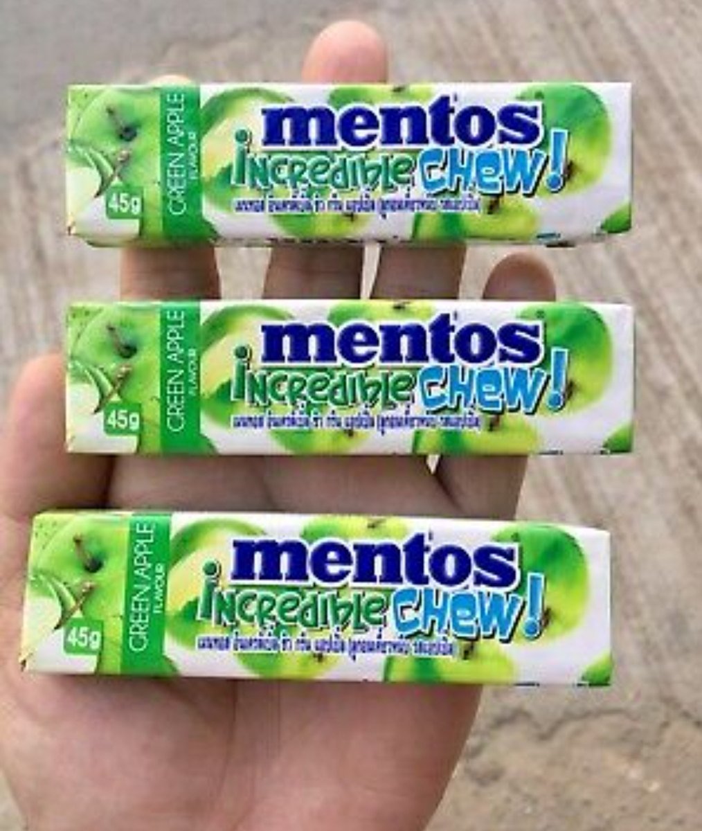 MENTOS INCREDIBLE APPLE CHEW 45g 20units