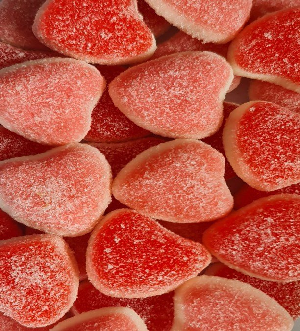 GG SOUR PINK & RED HEARTS 1kg