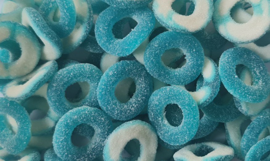 DUT PEACH SOUR RINGS 400p 2kg