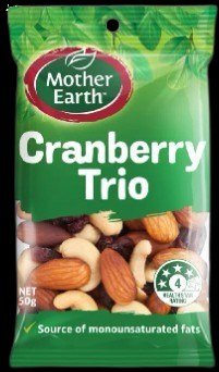 MOTHER EARTH CRANBERRY TRIO 50g 12 units