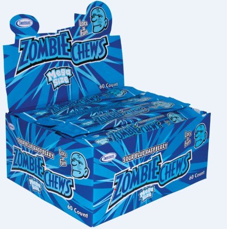 Zombie CHEW BLUE RASPBERRY 28g 72unts