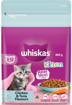 WHISKAS KITTEN CHICKEN & TUNA 800g