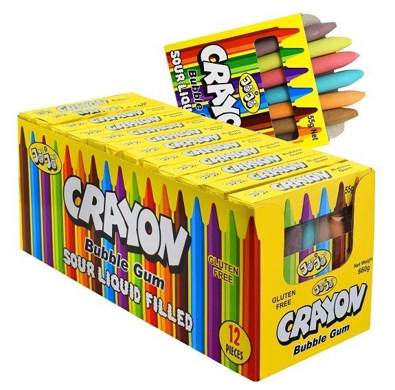 AIT JOJO CRAYONS GUM 55g - 12pk