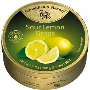 C&H SOUR LEMON DROPS 200g 10units