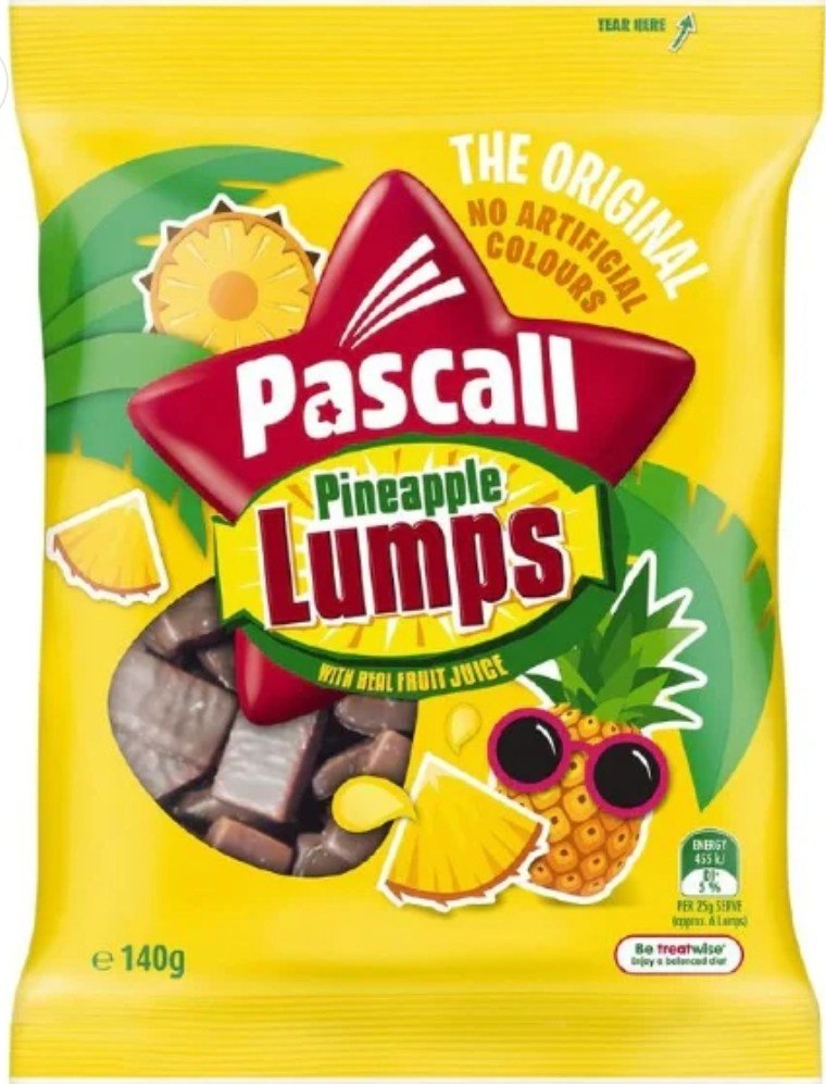 PASCALL PINEAPPLE LUMPS 120g BAG