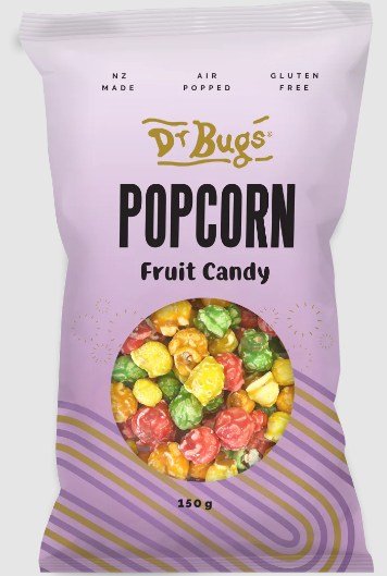 DR BUGS POPCORN FRUIT CANDY 150g