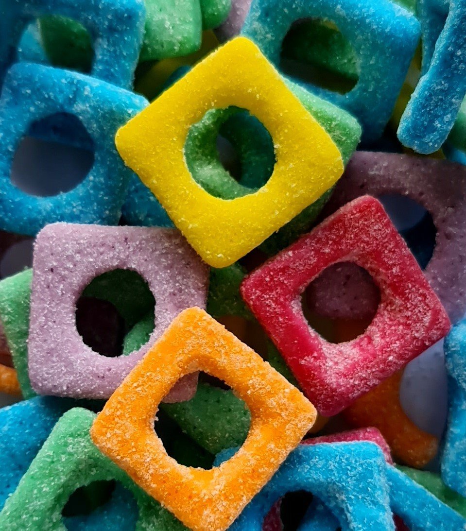 RAINBOW SOUR SQUARES 1kg