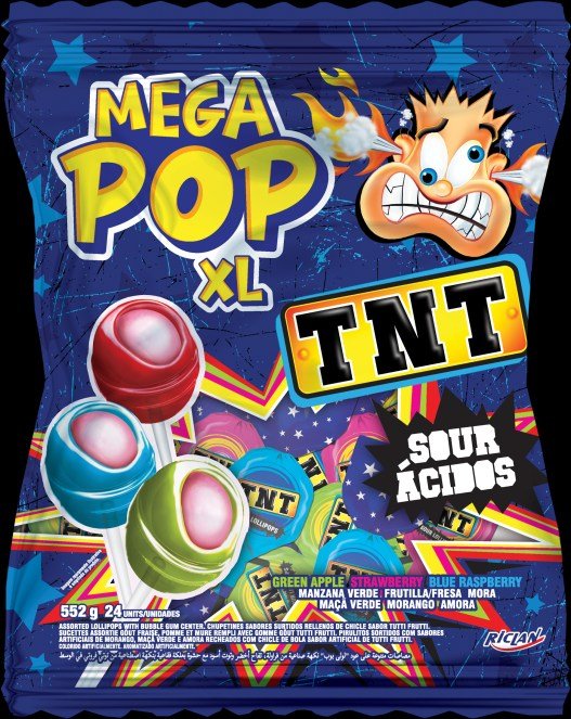 RED TNT MEGA XL LOLLIPOP 23g 24units